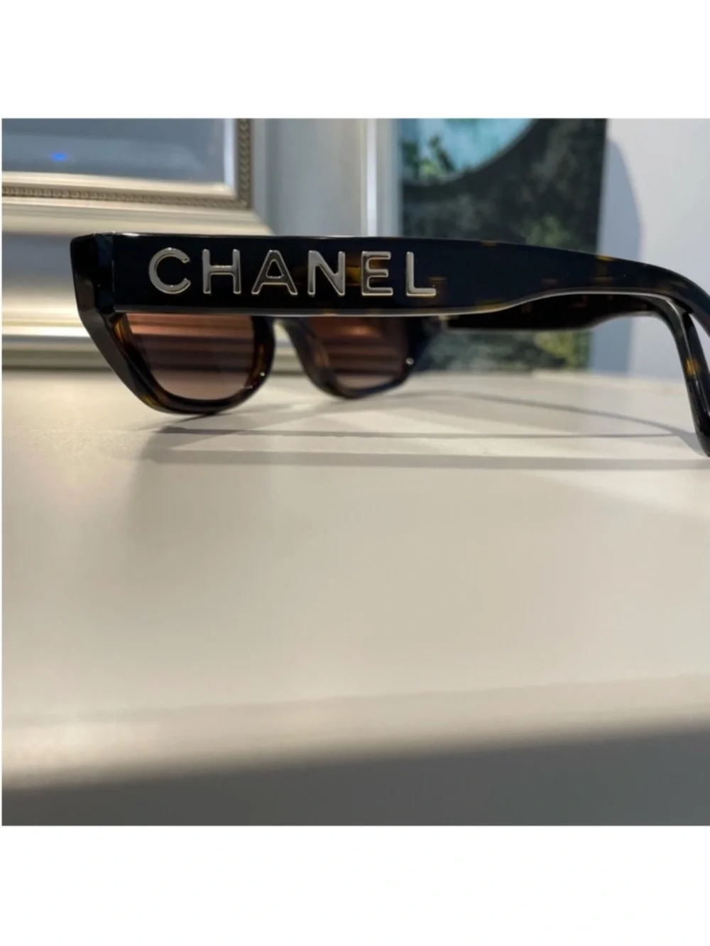 New Chanel Limited Edition rectangle sunglasses A71280 from 2018 collection.